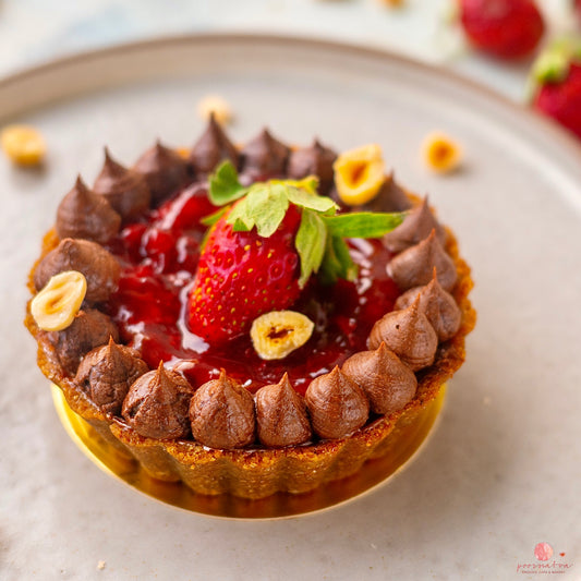 Hazelnut Chocolate Strawberry Tart