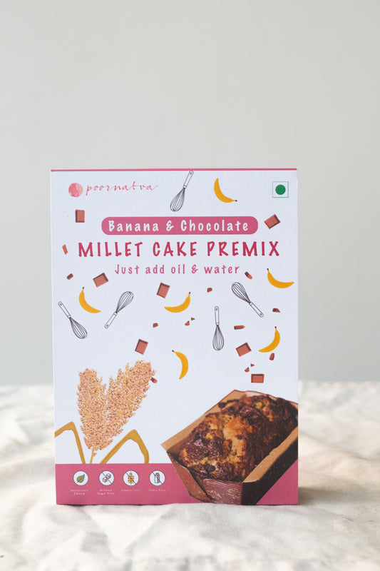 Banana & Chocolate Millet Cake Premix (Gluten Free)