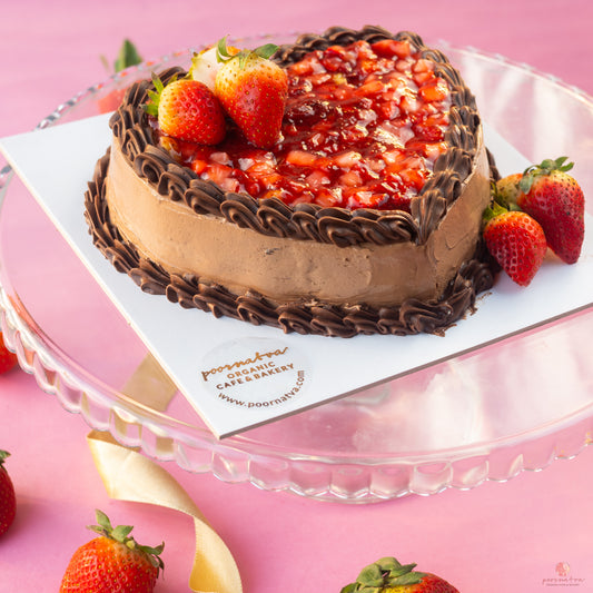 Chocolate Mousse & Strawberry cake (Valentine's Special) (750g/Vegan)