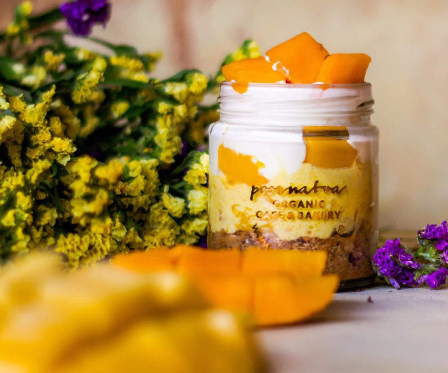 CLASSIC MANGO CHEESECAKE JAR (SEASONAL) (Vegetarian, Gluten Free)